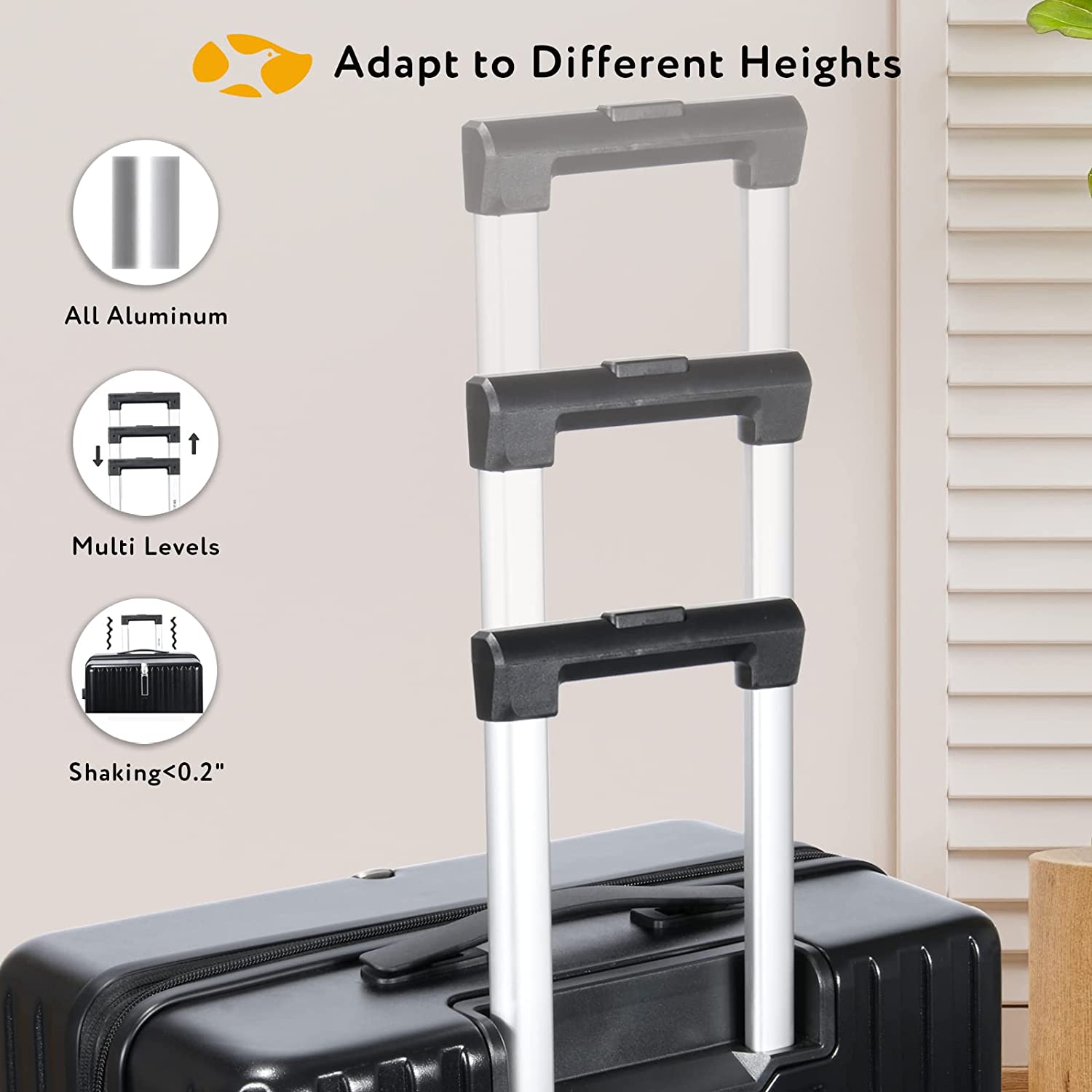 MGOB 24 Inch Luggage, Suitcases with Spinner Wheels, Checked Luggage with TSA Lock, Hard Case Luggage with Expandable, Black Lightweight Luggage - Image 4